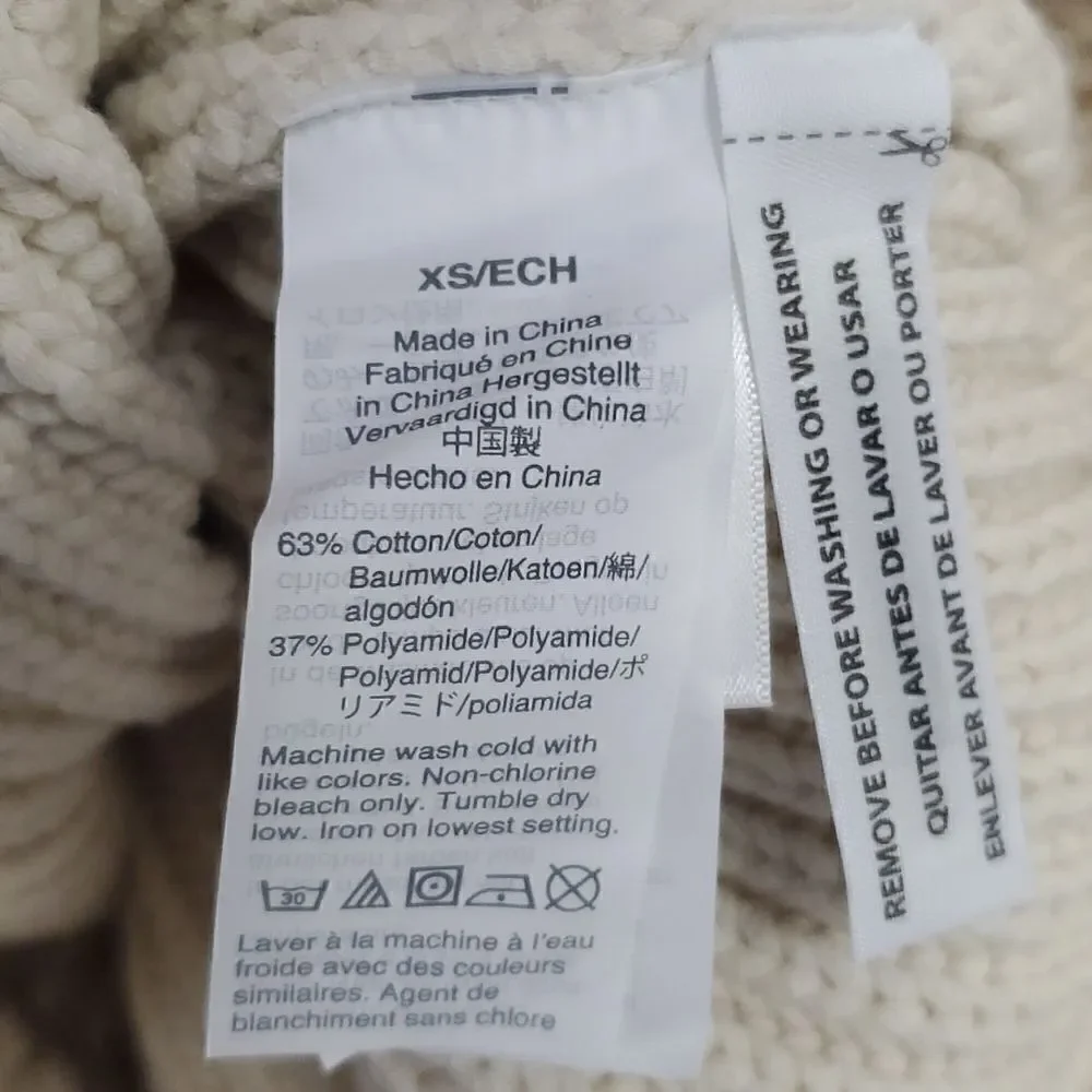 ‎J. CREW Ribbed Crew Neck Chunky Sweater - Size X-Small (NWT)